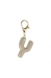 Leith Pavé Initial Bag Charm In Gold