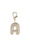 Leith Pavé Initial Bag Charm In Gold