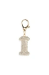 Leith Pavé Initial Bag Charm In Gold