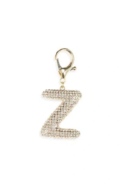 Leith Pavé Initial Bag Charm In Gold