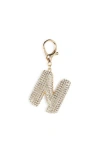 Leith Pavé Initial Bag Charm In Gold