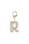 Leith Pavé Initial Bag Charm In Gold