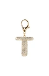 Leith Pavé Initial Bag Charm In Gold