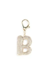 Leith Pavé Initial Bag Charm In Gold