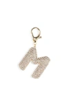Leith Pavé Initial Bag Charm In Gold