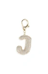 Leith Pavé Initial Bag Charm In Gold