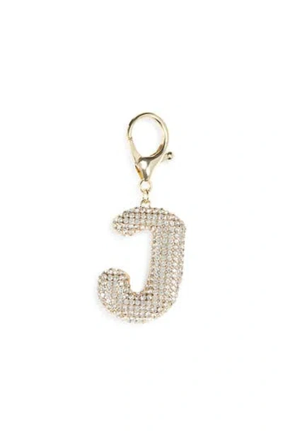 Leith Pavé Initial Bag Charm In Gold
