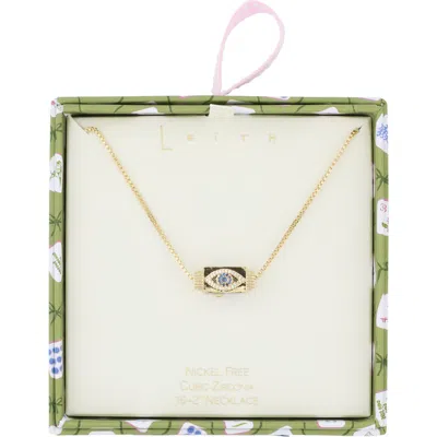 Leith Pavé Spinner Pendant Necklace In Gold