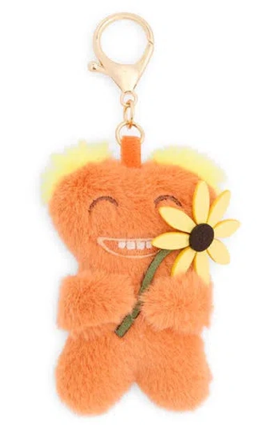 Leith Plushie Flower Bag Charm In Gold
