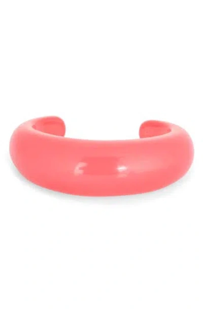 Leith Puffy Cuff Bracelet In Pink