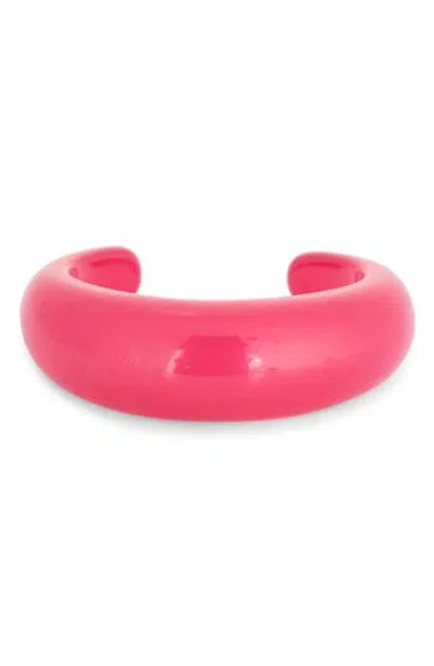Leith Puffy Cuff Bracelet In Pink