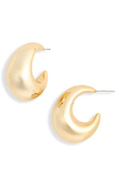 Leith Puffy Hoop Earrings In Gold