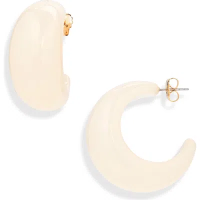 Leith Puffy Resin Hoop Earrings In Gold