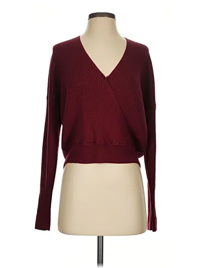 Pre-owned Leith Pullover Sweater In Burgundy