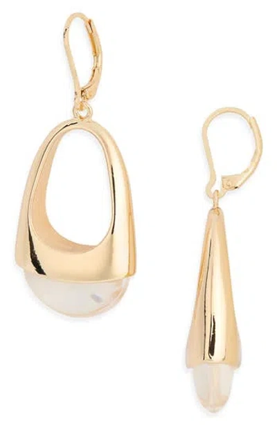 Leith Resin Teardrop Earrings In Gold
