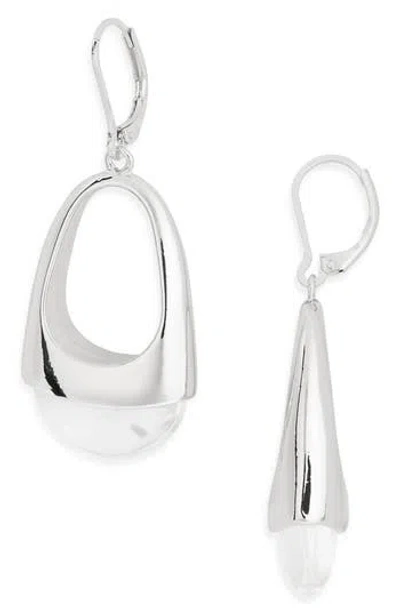 Leith Resin Teardrop Earrings In Silver