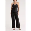 Leith Satin Cami Top In Black
