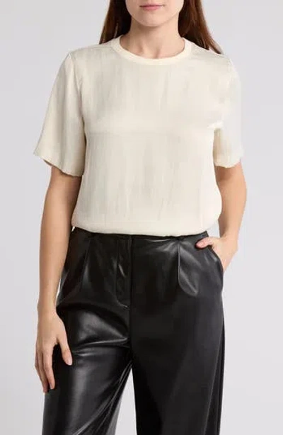 Leith Satin T-shirt In Ivory Dove