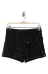 Leith Sequin Hot Shorts In Black