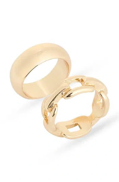 Leith Set Of 2 Assorted Rings In Gold