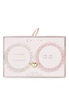 Leith Set Of 2 Beaded Stretch Friendship Bracelets In Pink Multi