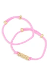 Leith Set Of 2 Rondelle Adjustable Bracelets In Multi