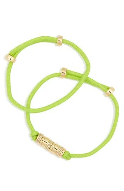 Leith Set Of 2 Rondelle Adjustable Bracelets In Multi