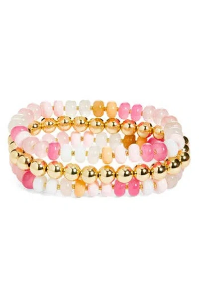 Leith Set Of 3 Beaded Stretch Bracelets