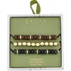 Leith Set Of 3 Beaded Stretch Bracelets In Multi