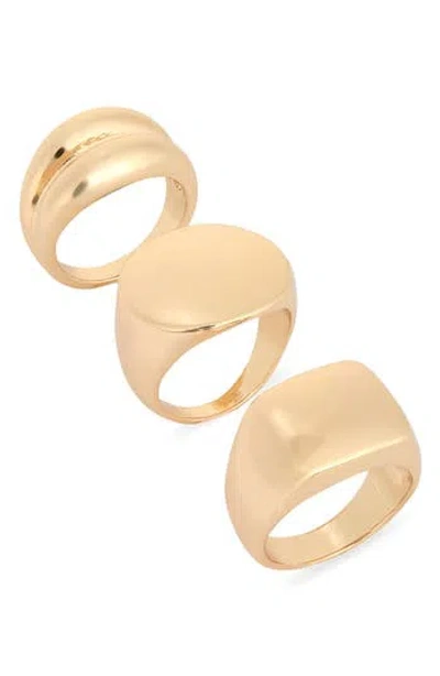 Leith Set Of 3 Signet Rings In Gold