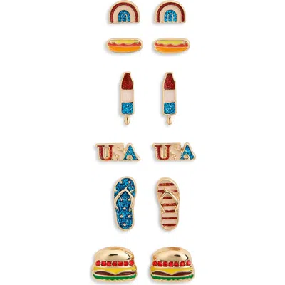 Leith Set Of 6 Cookout Stud Earrings