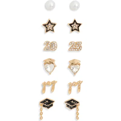 Leith Set Of 6 Graduation Stud Earrings