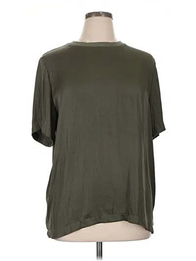 Pre-owned Leith Short Sleeve Blouse In Green