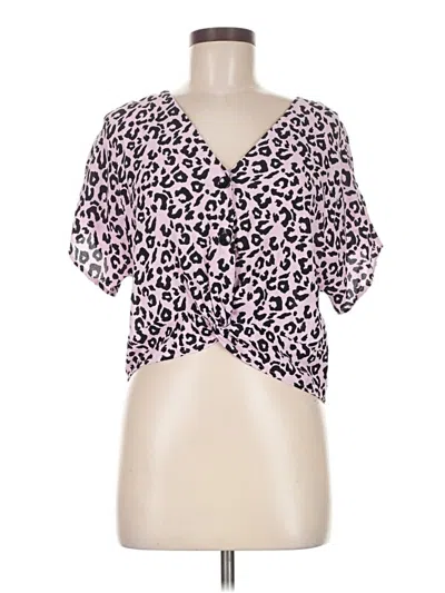 Pre-owned Leith Short Sleeve Blouse In Pink