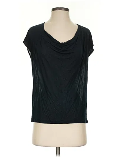 Pre-owned Leith Short Sleeve Top Black Cowl Neck Tops