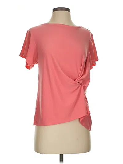 Pre-owned Leith Short Sleeve Top Pink One Shoulder Neckline Tops