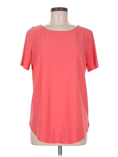 Pre-owned Leith Short Sleeve Top Pink Scoop Neck Tops