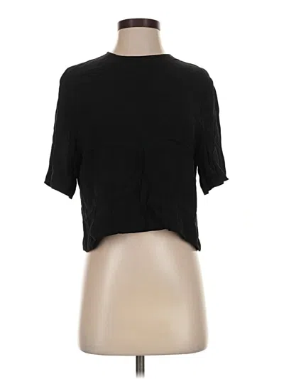 Pre-owned Leith Short Sleeve Turtleneck In Black