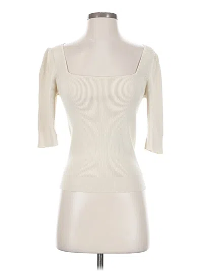 Pre-owned Leith Short Sleeve Turtleneck In White