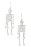 Leith Skeleton Drop Earrings In Metallic