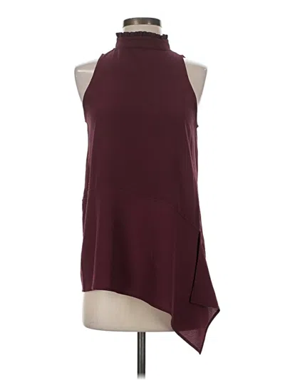 Pre-owned Leith Sleeveless Blouse In Burgundy