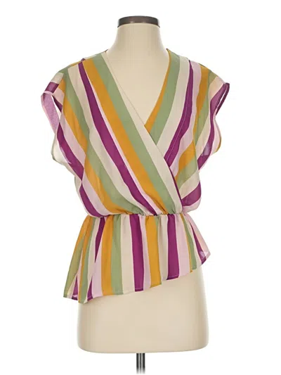 Pre-owned Leith Sleeveless Blouse In Purple