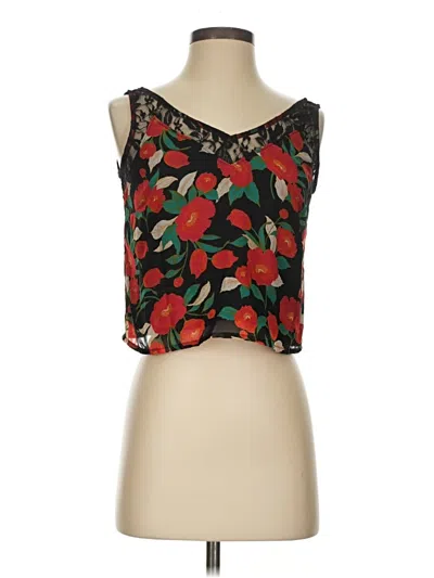 Pre-owned Leith Sleeveless Blouse In Red