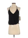 Leith Sleeveless Top Black Halter Neckline Tops In Black
