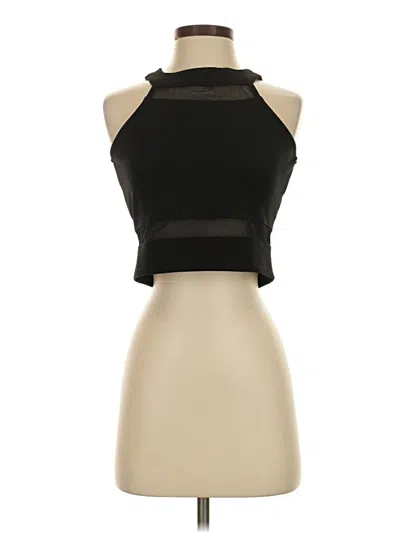 Pre-owned Leith Sleeveless Top Black Halter Neckline Tops