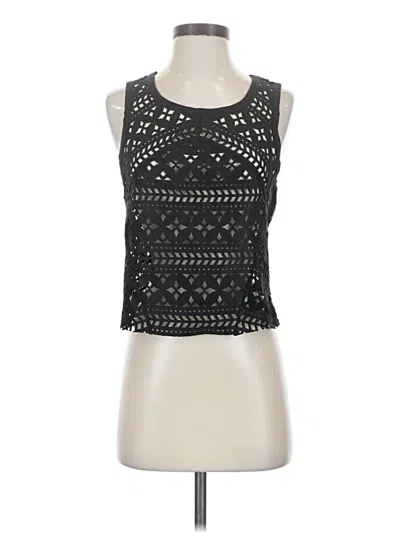 Pre-owned Leith Sleeveless Top Black Square Neckline Tops