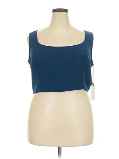 Pre-owned Leith Sleeveless Top Blue Square Neckline Tops