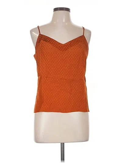 Pre-owned Leith Sleeveless Top Orange Sweetheart Neckline Tops