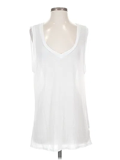 Pre-owned Leith Sleeveless Top White V-neck Tops