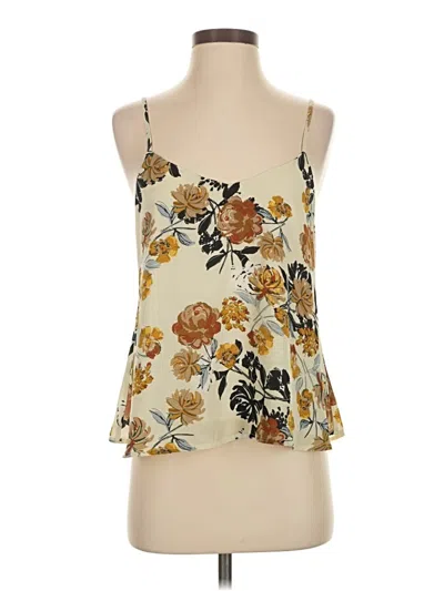 Pre-owned Leith Sleeveless Top Yellow Halter Neckline Tops